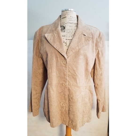 🫎- Vintage Leather Jacket by Carolina Colours. Size Large - Picture 1 of 12